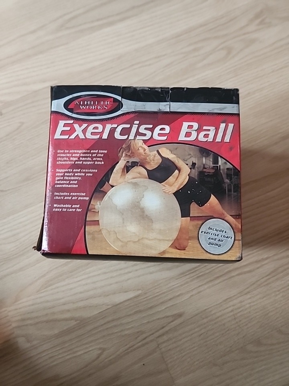 Athletic Works Silver Exercise Ball - Stability & Core Training
